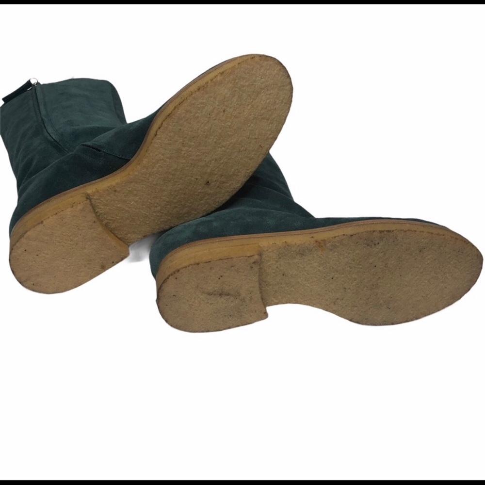 FINAL PRICE LAST CHANCE Tapeet by Vicini Turquoise Suede Leather Boots 38 - Picture 9 of 12